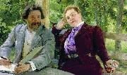 Ilya Yefimovich Repin Self portrait with Natalia Borisovna Nordman-Severova. oil painting